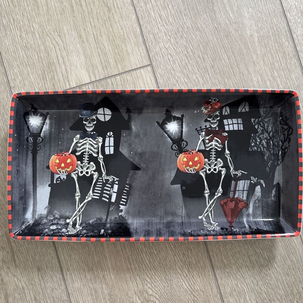 222Fifth Dapper Skeleton Vintage Halloween Decor Y2K 90s Retro Decor Fall Pumpkn